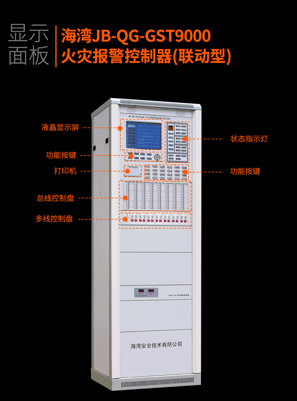 海灣JB-QG-GST9000火災報警控制器(聯動型)顯示面板